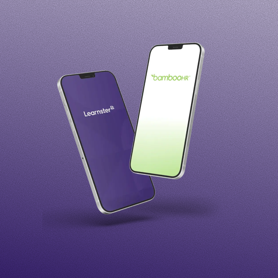 Learnster and BombooHR on mobile screen