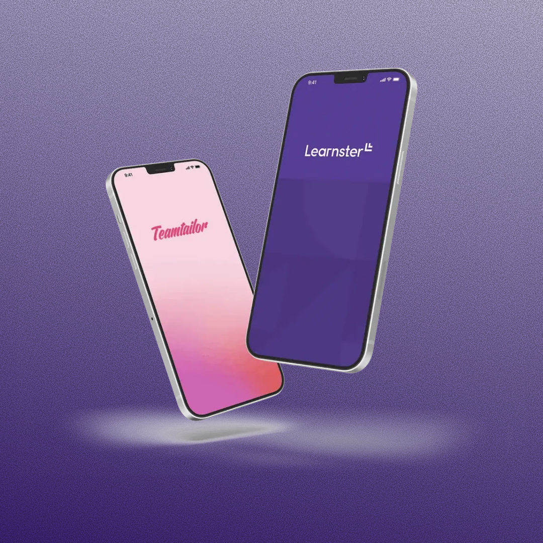 Learnster and Teamtailor on mobile screen