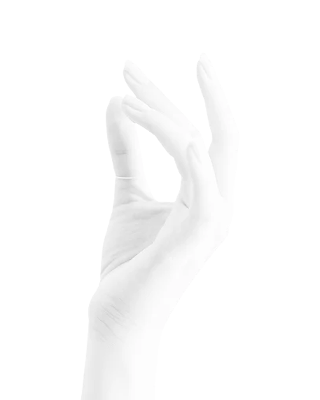Hand with elegantly curved fingers
